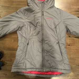 Patagonia Women's Gray Snow Jacket with Pink Accents